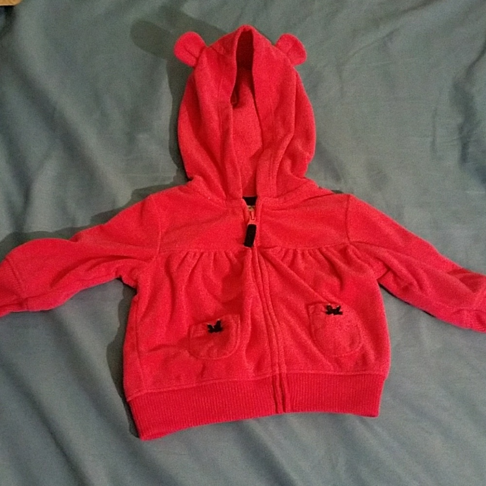 Carter's 3 months Fleece hooded zip up jacket