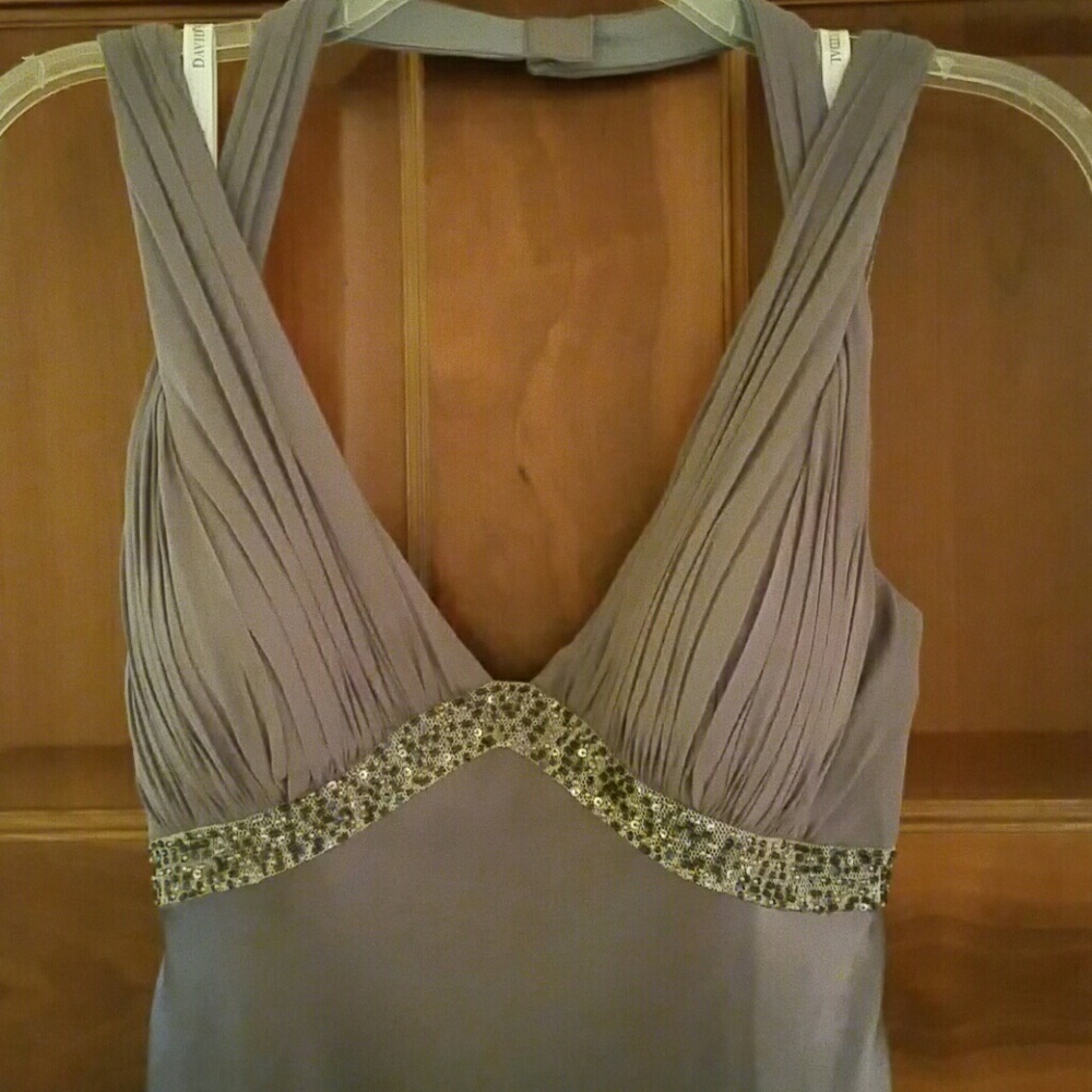 LAVENDER "DAVID'S BRIDAL" HALTER MAXI