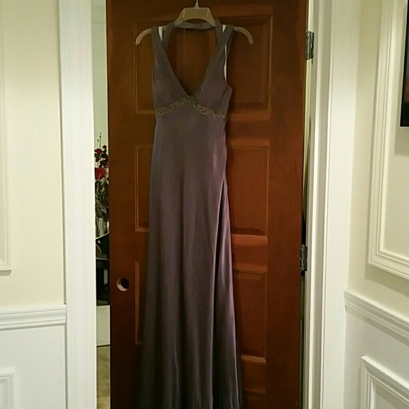 LAVENDER "DAVID'S BRIDAL" HALTER MAXI - Picture 3 of 8