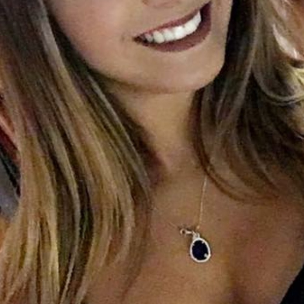 Pandora Black Gem Pendant  Necklace