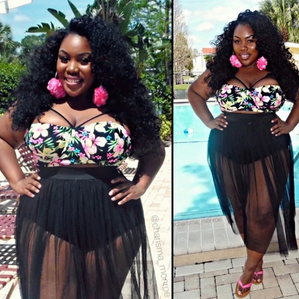 Floral Plus Size Bikini(Never Worn)