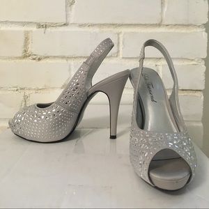 Silver Sling backs Silver Sling backs