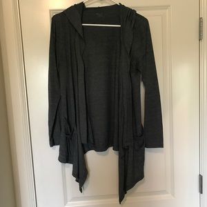 Dark Grey Hooded Cardigan size L
