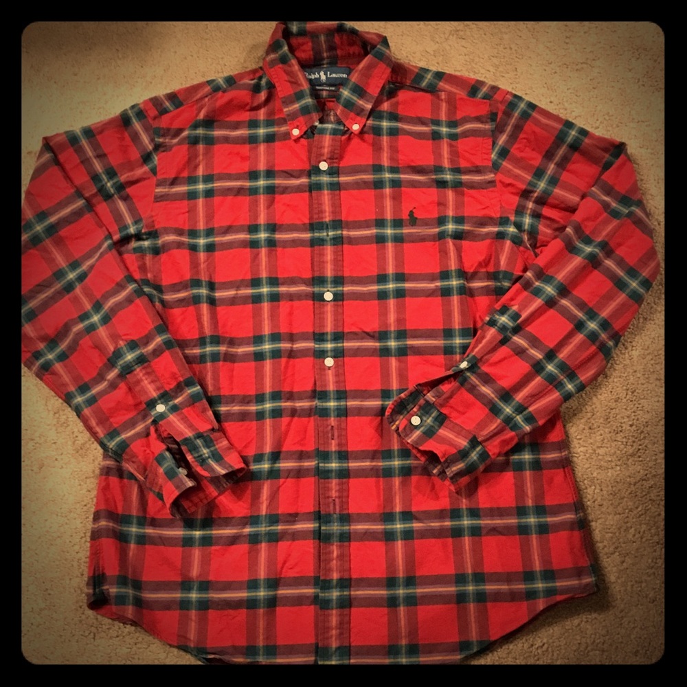 Ralph Lauren Men's Large Plaid Shirt