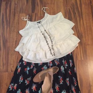 Layered White Chic Tank Top