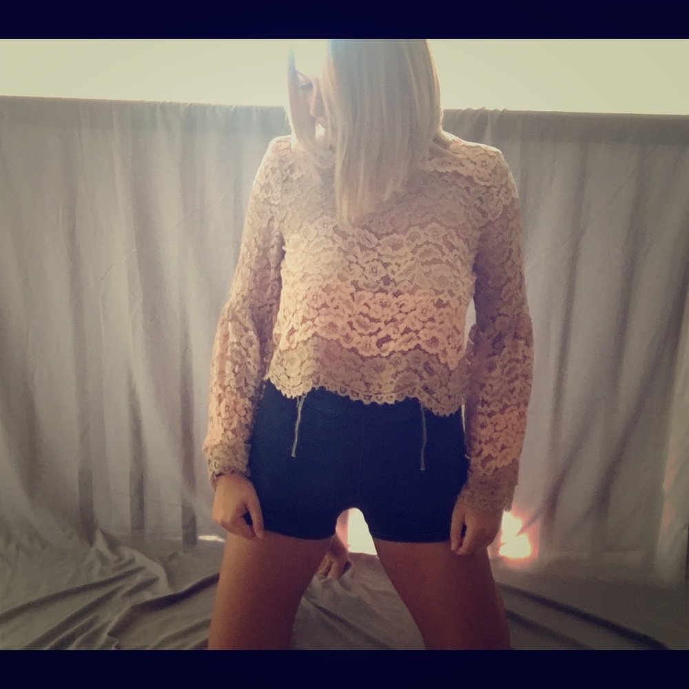 Express Dark Wash Zip HW Shorts