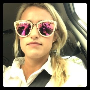 Diff eyewear sunglasses - Rose pink pearl frame