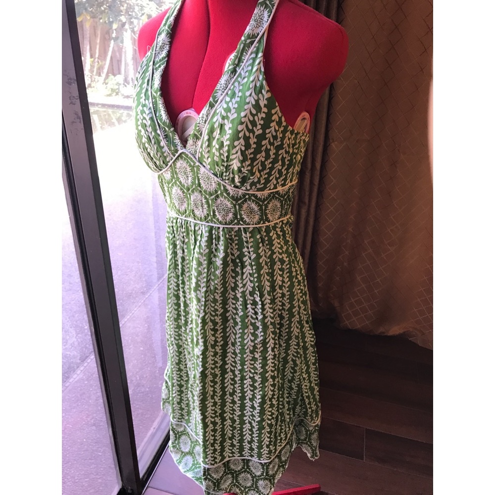 Spring/Summer green and white dress