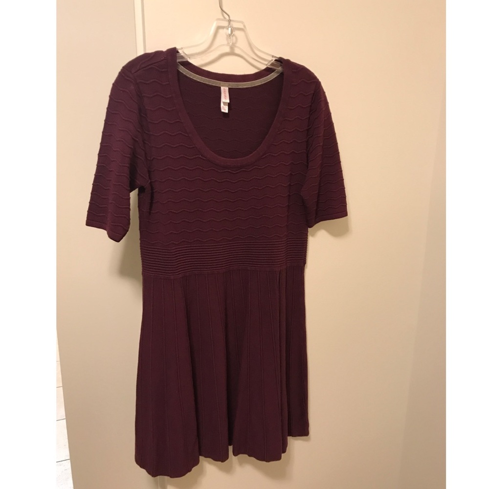 Maroon Sweater dress