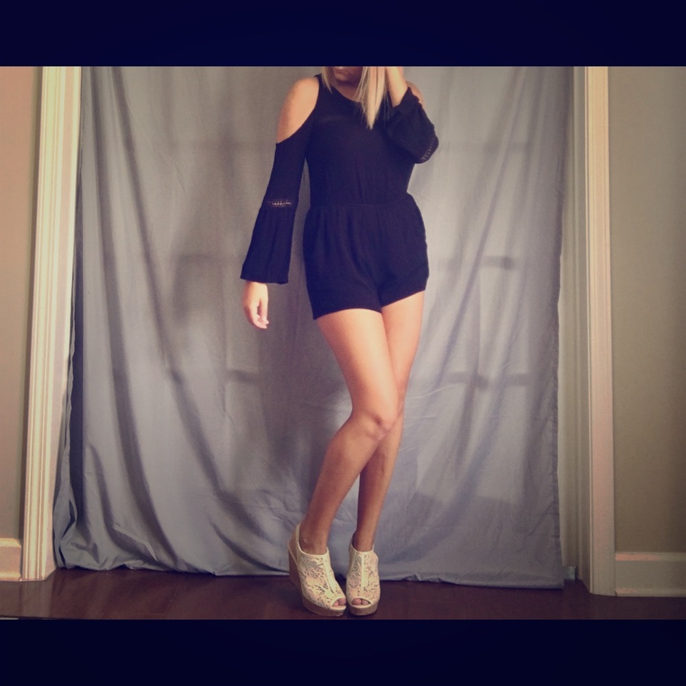 Long sleeved Black Romper