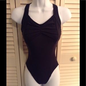 Capezio Adult Small Black Halter Leotard open back