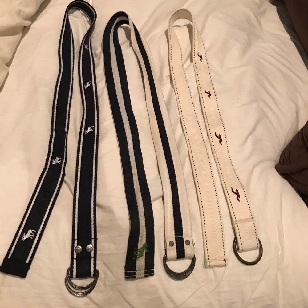 3 Hollister/Abercrombie & Fitch belts