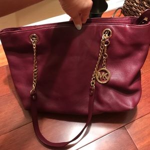 Michael Kors Maroon Bag