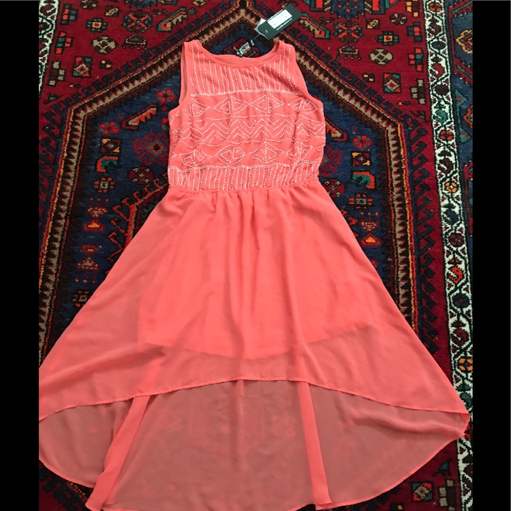 Beaded high low dress