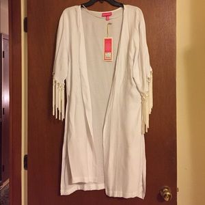 Lilly Pulitzer for Target White Kimono with Fringe