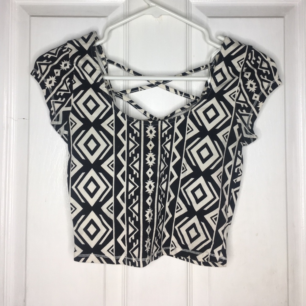 Tribal print crop top