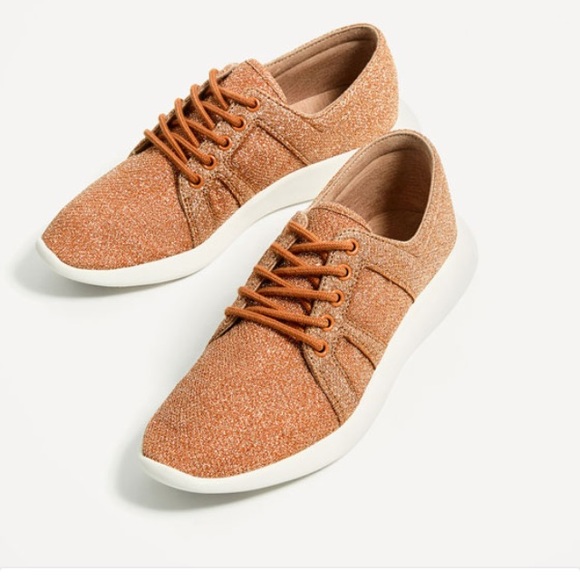 Zara Shoes - Brand new Zara shiny sneakers