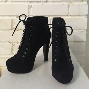 Black Platform Booties