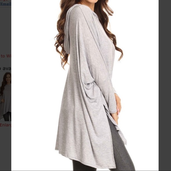 New! Long Sleeve Hooded Casual Knit Top (S-M-L) - Picture 3 of 4