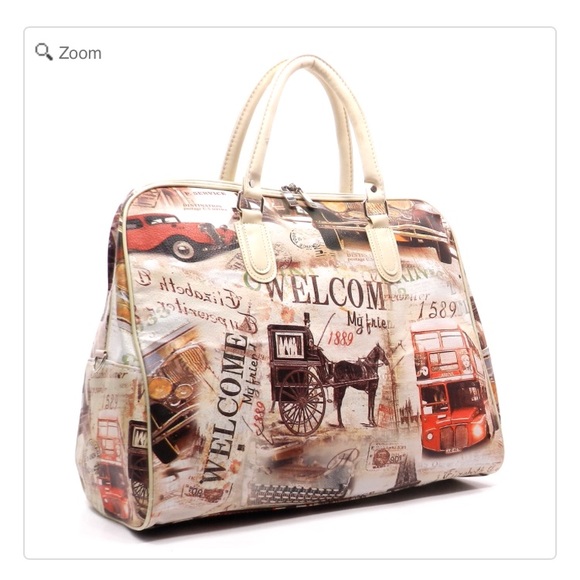 💰NEW-Tour Illustration Overnight Tote Bag - Picture 2 of 6