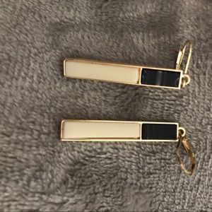 Black white earrings!