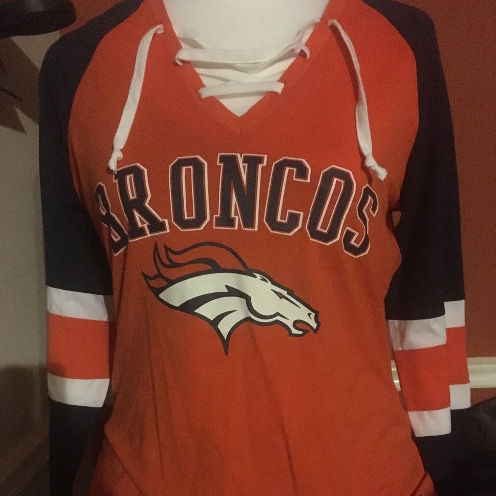 Denver Broncos long sleeve lace top
