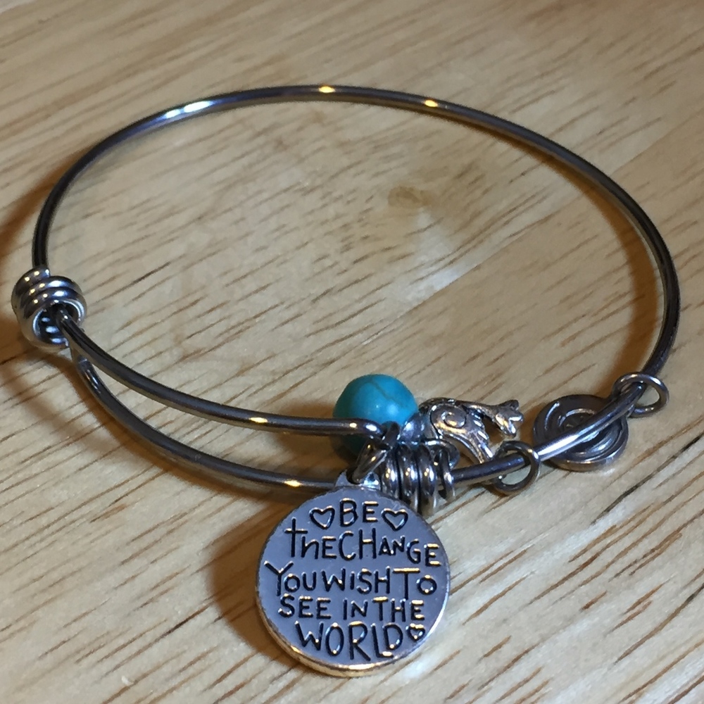 Inspirational Charm Bangle
