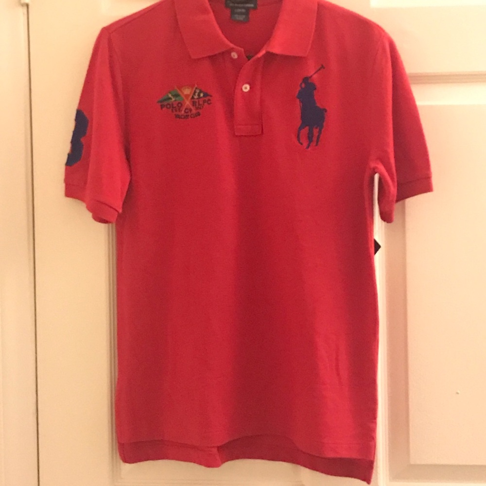 Red Polo shirt NWT- junior sz.