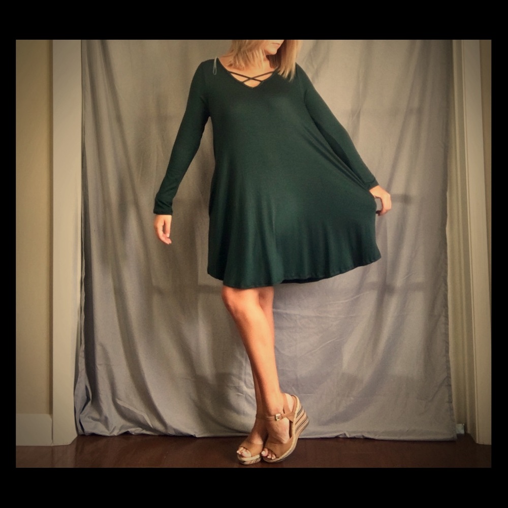 NWT Green T-Shirt Dress