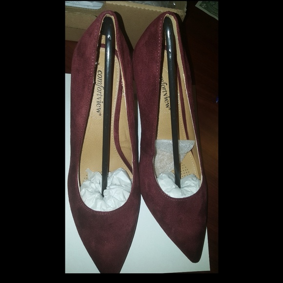 Comfortview Shoes - 💣💣SOLD💣💣Burgandy Suede Pumps