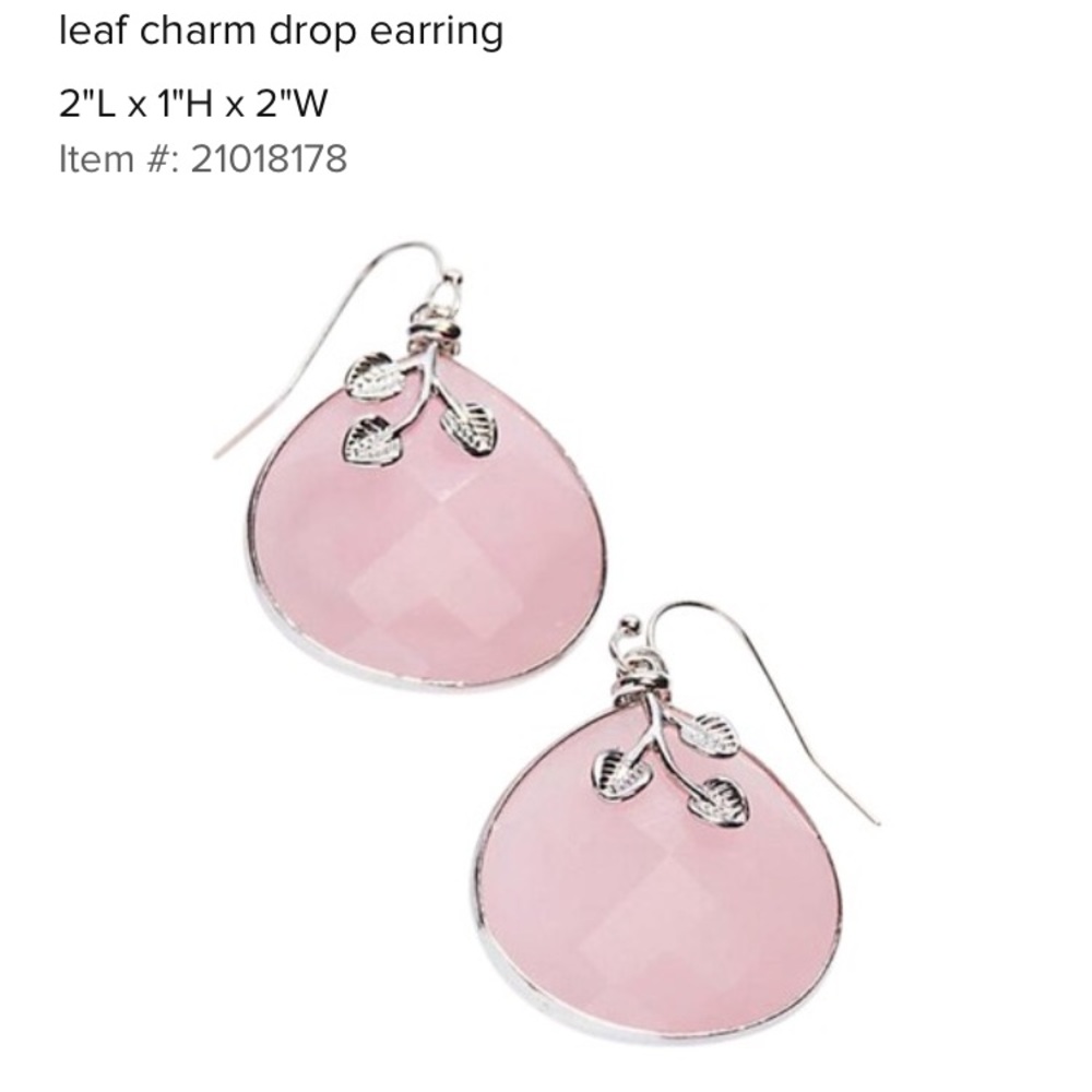 J Jill Pink Facet Cut Drop Earrings