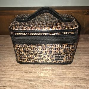 Cheetah sequin makeup case