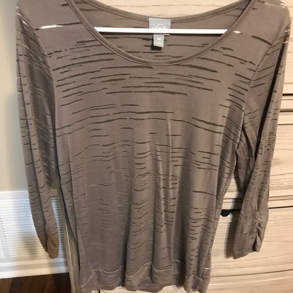 Brown 3/4 sleeves shirt