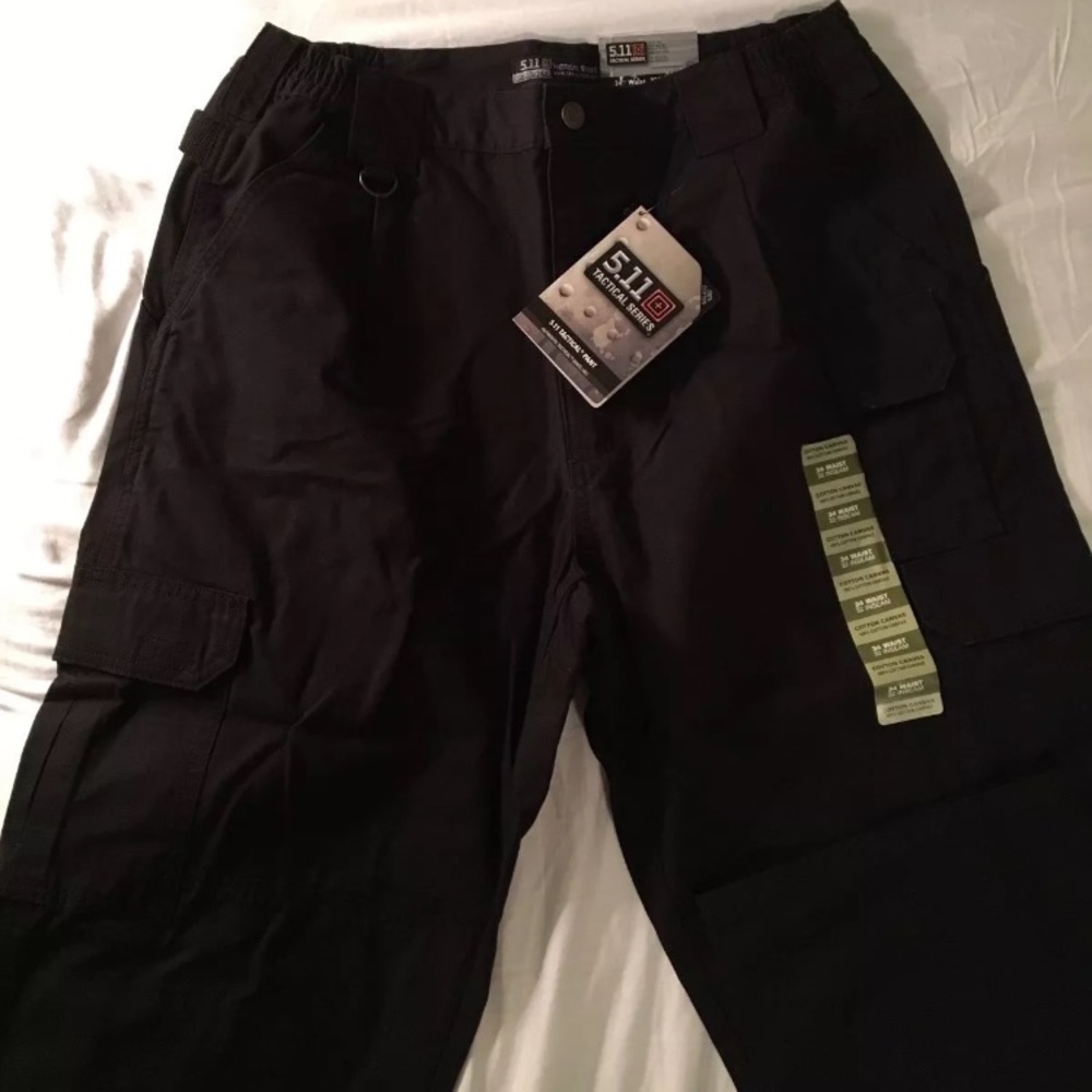 Men's 5.11 TACTICAL BLACK CARGO PANTS NWT 34x32