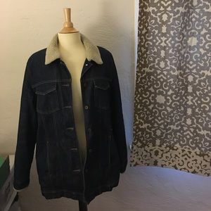Gap denim & shearling jacket