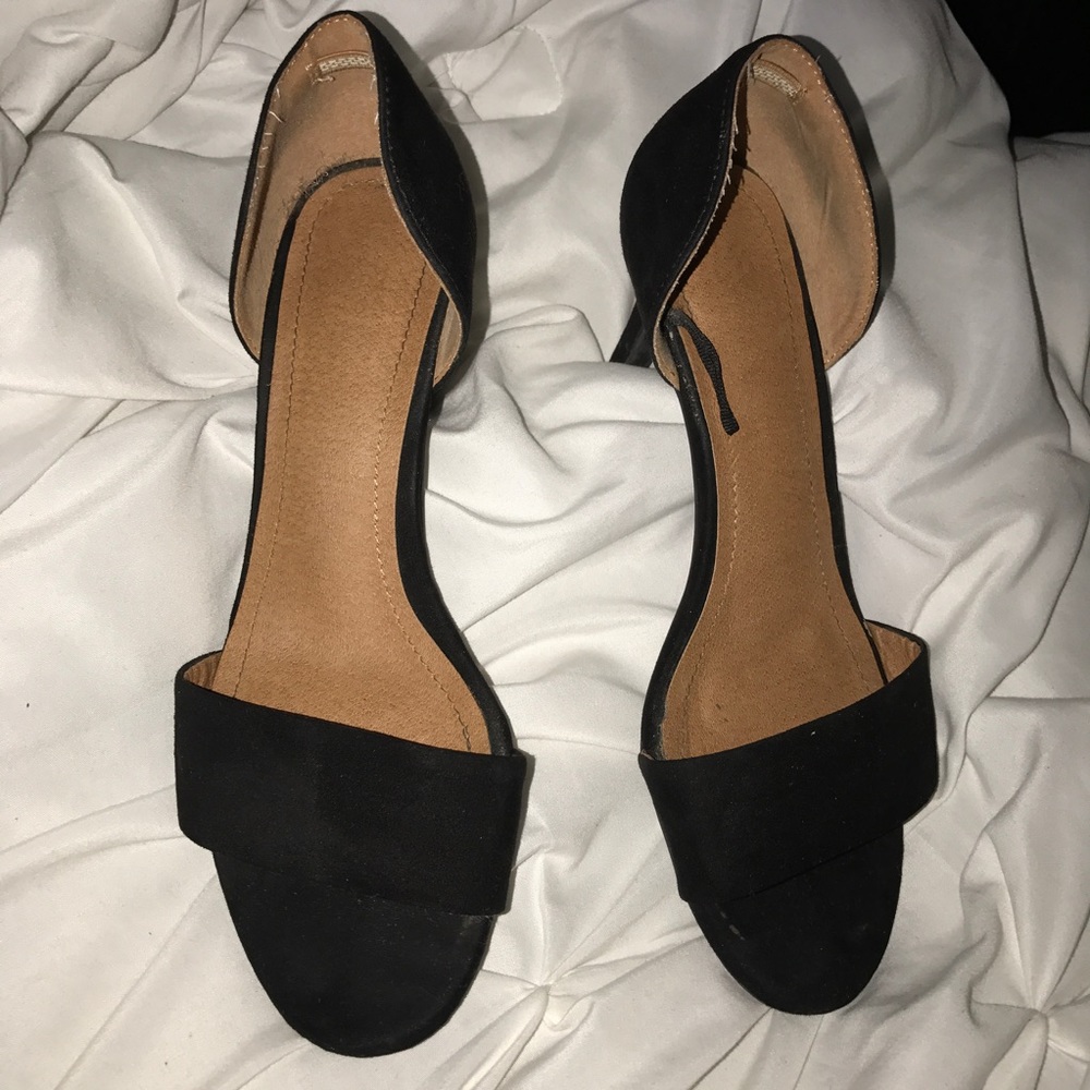 Black Suede H&M Sandal Heels