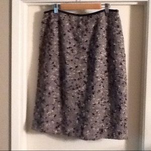 Dana Buchman leather trimmed skirt