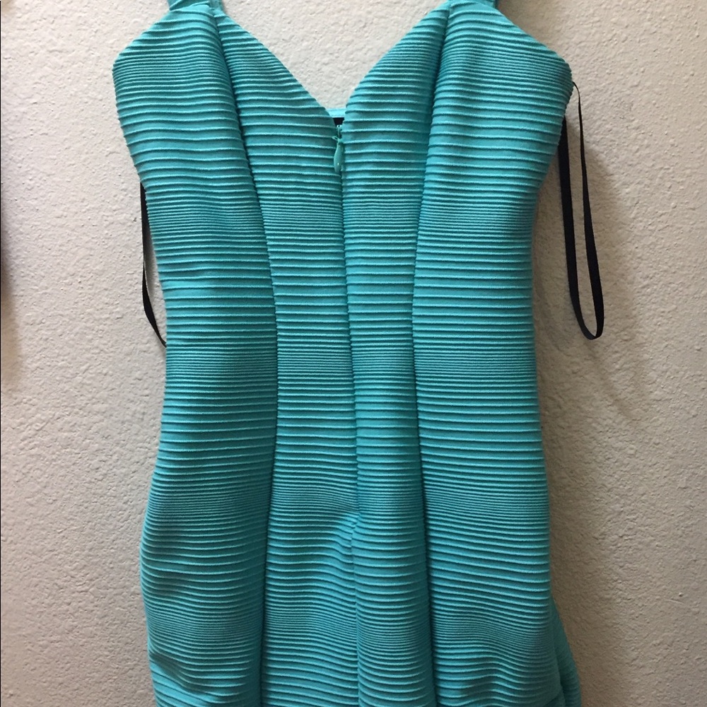 Bebe XXS teal bodycon dress