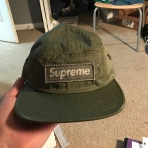 Supreme olive nylon camp cap