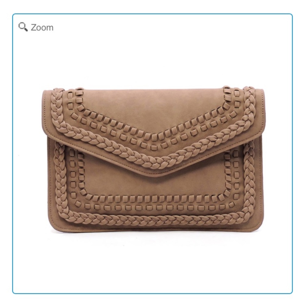NEW-Braided Envelope Clutch - Picture 1 of 6