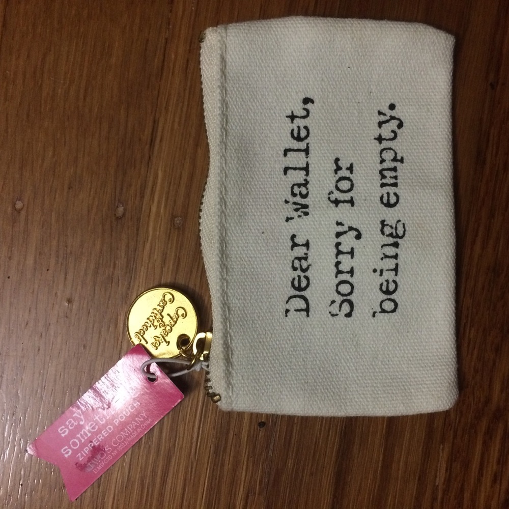white coin pouch nwt