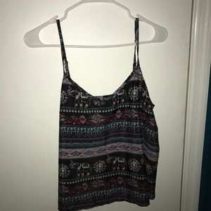 Black patterned Hollister tank