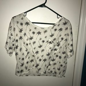 Palm Tree Hollister Crop Top