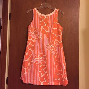 Lilly Pulitzer orange and pink dress, Size 6