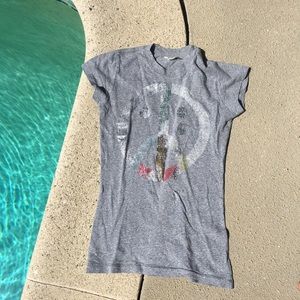 Grey Rebel Yell "peace please" peace sign tee