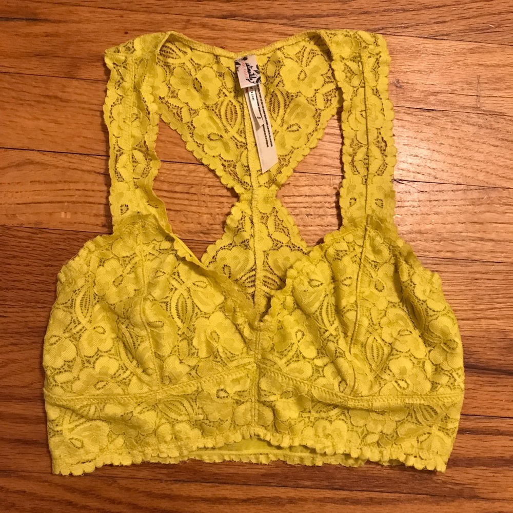 NWOT Free People Galloon Lace Racerback Bra XS