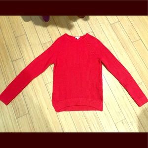 NWT Bright red ribbed sweater