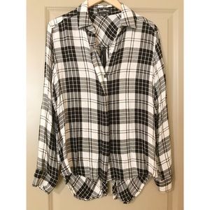 Sam Edelman Flannel with Roll Tab Sleeves