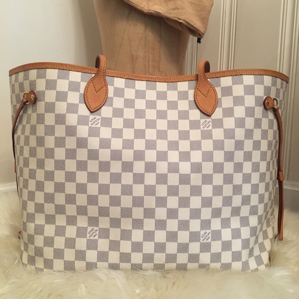 ✖️SOLD Auth Louis Vuitton Damier Azur Neverfull GM - Picture 2 of 8