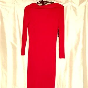 Bebe Red open drape back